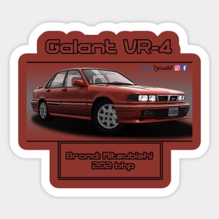 Mitsubishi Galant VR-4 Red Sticker